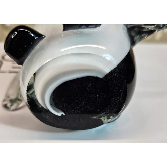 NIB Objets D'Art Solid Hand Blown Colored Glass Penguin Figurine 5" - Picture 6 of 10